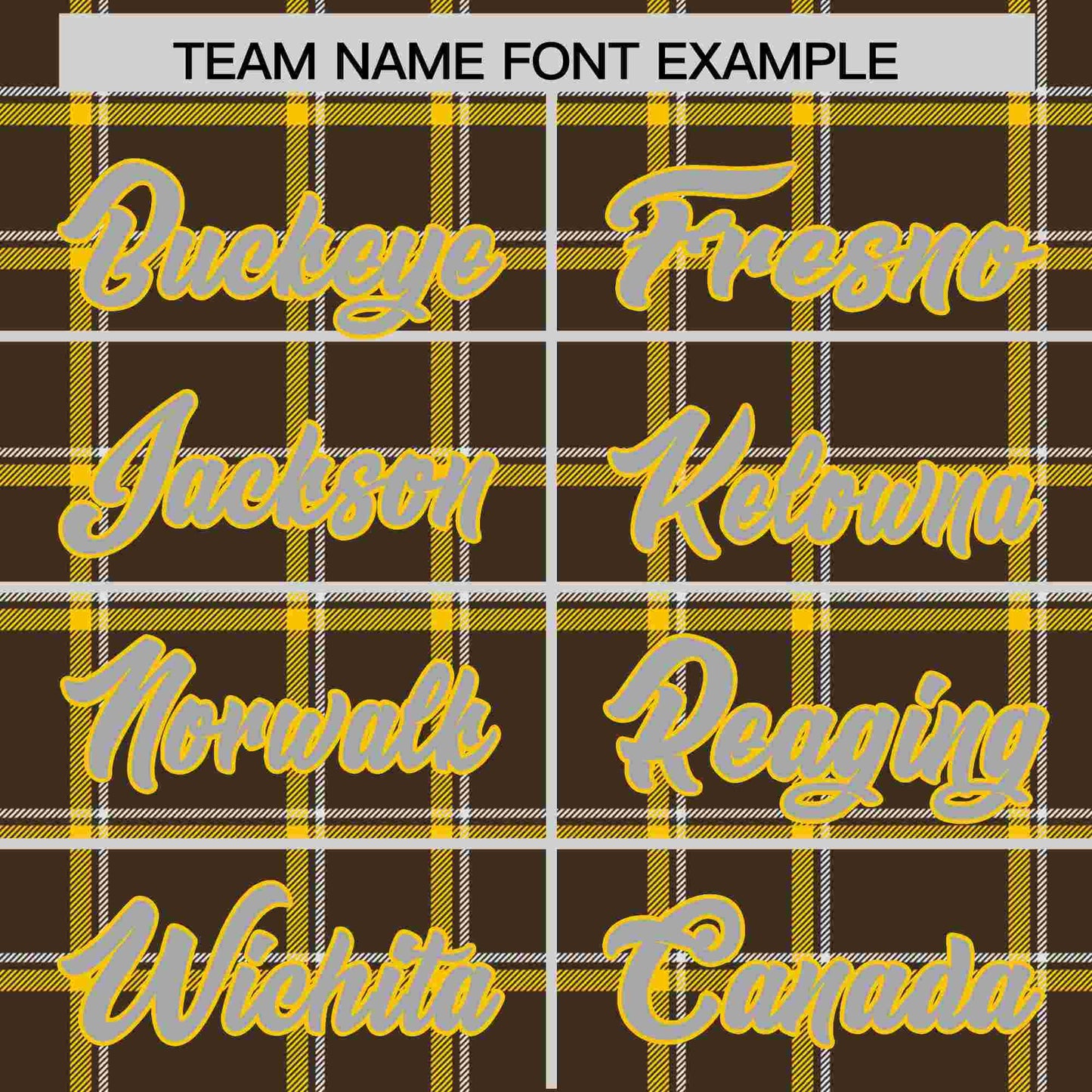 Custom Brown Personalized Plaid Design Authentic Baseball Jersey