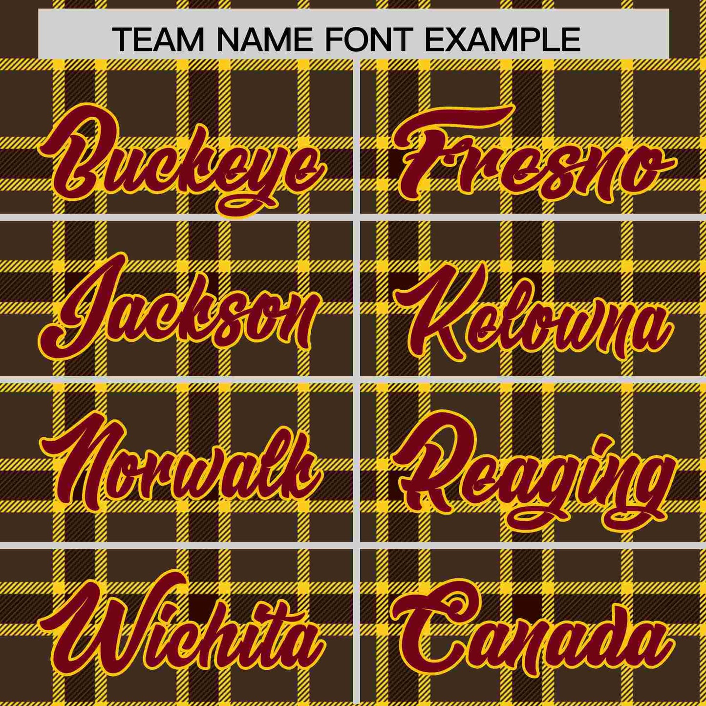 Custom Brown Personalized Plaid Design Authentic Baseball Jersey