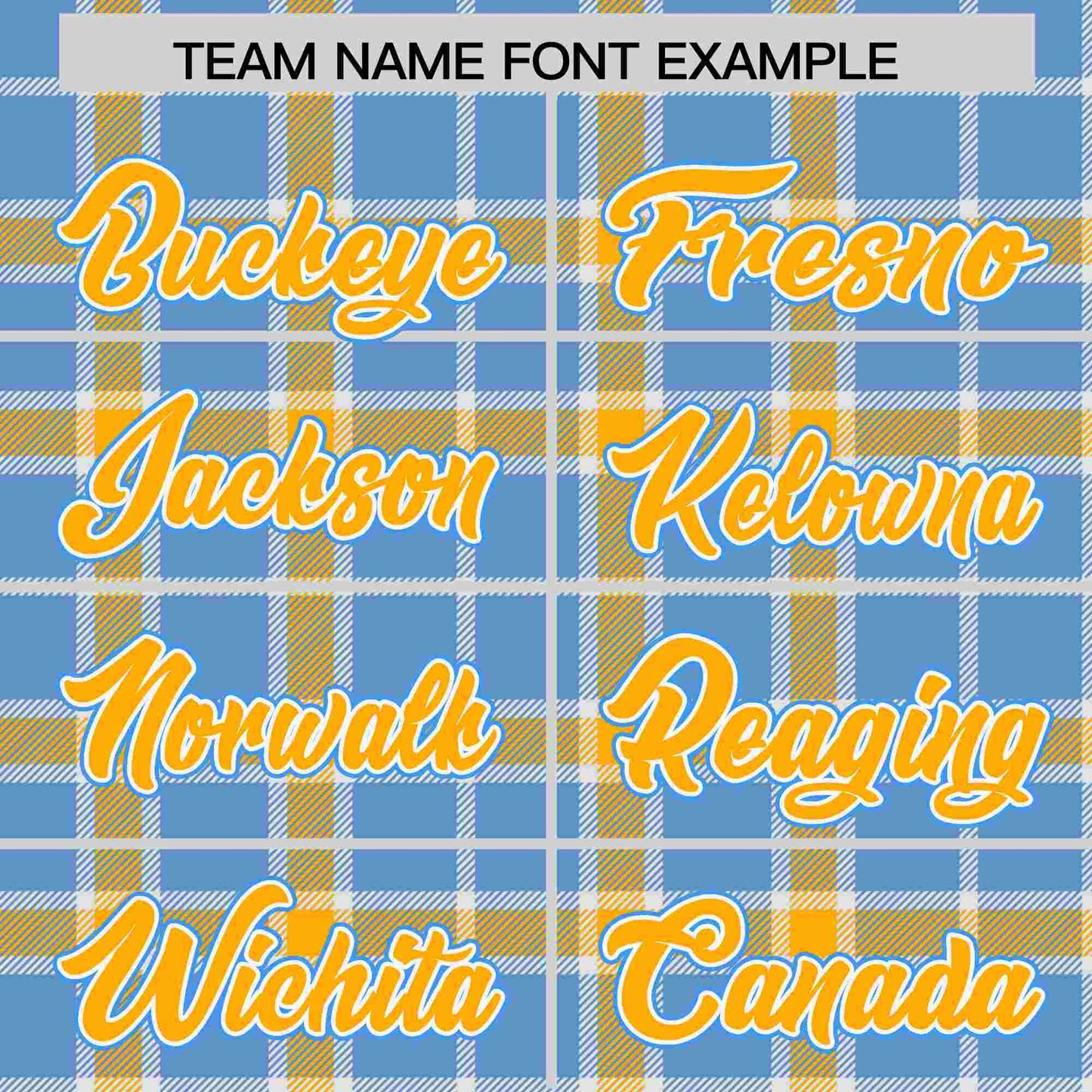 Custom Light Blue Yellow Personalized Plaid Design Authentic Baseball Jersey