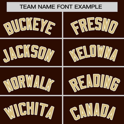 Custom Brown Khaki-Cream Personalized Raglan Sleeves Authentic Baseball Jersey