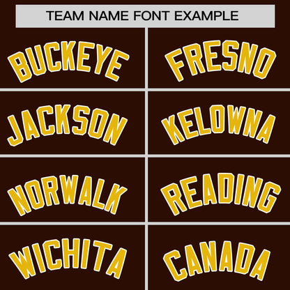 Custom Brown Gold-Cream Personalized Raglan Sleeves Authentic Baseball Jersey