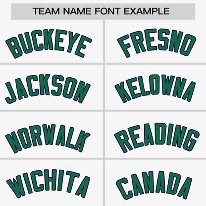 Custom White Kelly Green-Navy Personalized Raglan Sleeves Authentic Baseball Jersey