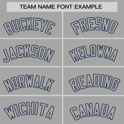 Custom Gray-Navy Personalized Raglan Sleeves Authentic Baseball Jersey