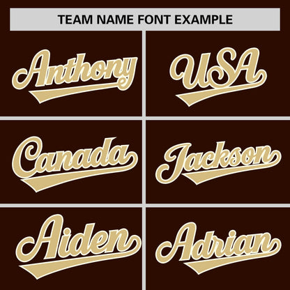 Custom Brown Khaki-Cream Personalized Raglan Sleeves Authentic Baseball Jersey