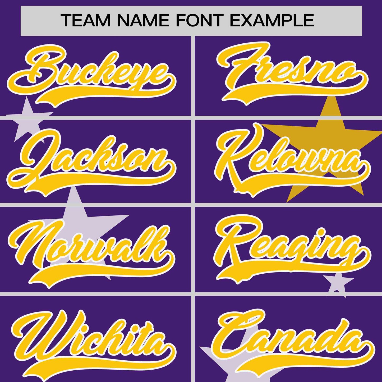 Custom Purple Gold Personalized Star Graffiti Pattern Authentic Two-Button Baseball Jersey