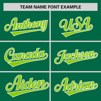 Custom Kelly Green Neon Green Personalized Horizontal Stripe Authentic Pullover Baseball Jersey