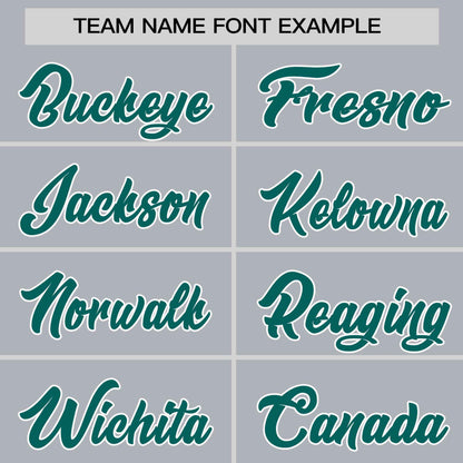 Custom Gray Aqua Personalized Horizontal Stripe Authentic Pullover Baseball Jersey