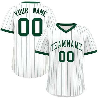 Custom White Gold Stripe Fashion Authentic Pullover Baseball Jersey