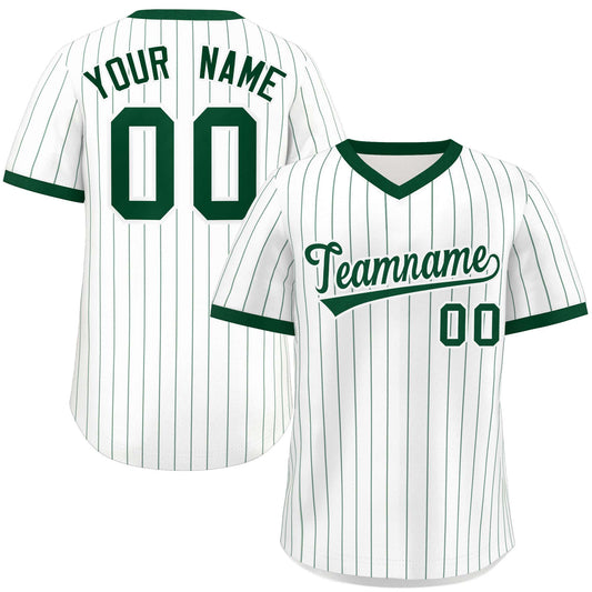 Custom White Gold Stripe Fashion Authentic Pullover Baseball Jersey