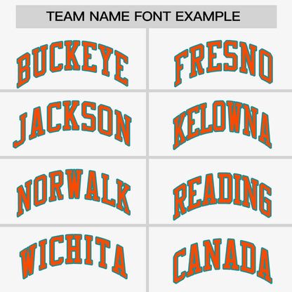 Custom White Orange-Aqua Personalized Raglan Sleeves Authentic Pullover Baseball Jersey