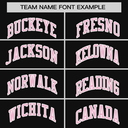 Custom Black Light Pink Personalized Raglan Sleeves Authentic Pullover Baseball Jersey