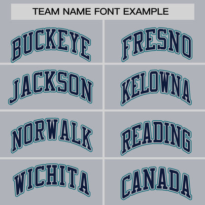 Custom Gray Navy Personalized Classic Authentic Sleeveless Baseball Jersey