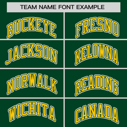 Custom Green Gold Personalized Classic Authentic Sleeveless Baseball Jersey