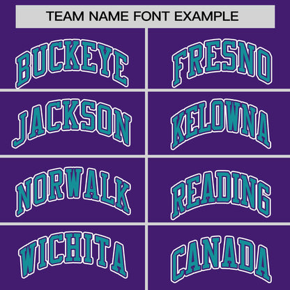 Custom Purple Aqua Personalized Classic Authentic Sleeveless Baseball Jersey