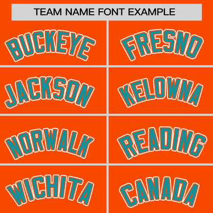 Custom Orange Aqua Personalized Classic Authentic Sleeveless Baseball Jersey