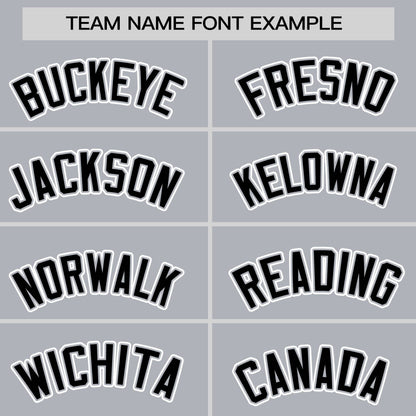 Custom Gray Black Personalized Classic Authentic Sleeveless Baseball Jersey