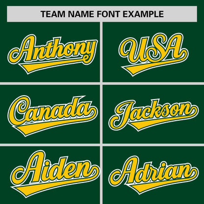 Custom Green Gold Personalized Classic Authentic Sleeveless Baseball Jersey