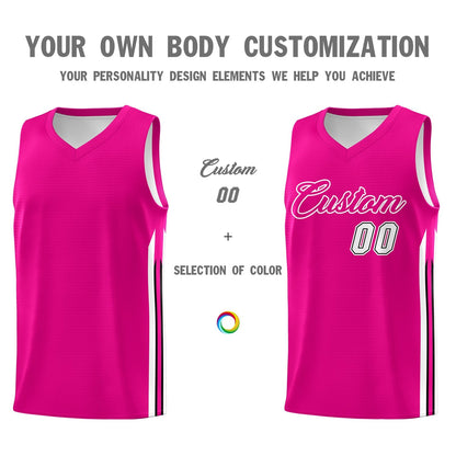 Custom Basketball Jersey Pink Classic Tops Men/Boy Athletic Basketball Jersey