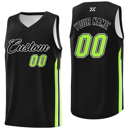 Custom Black Black-Classic Tops Mesh Sport Basketball Jersey