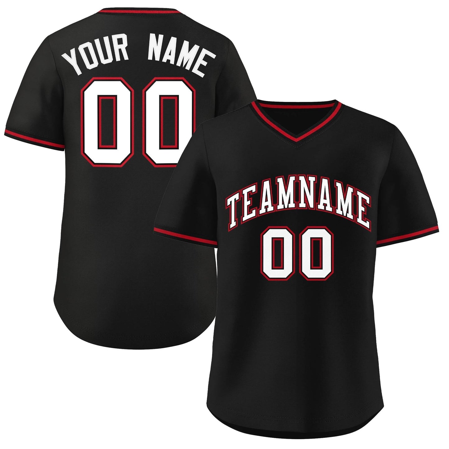 Custom Black Classic Style Authentic Pullover Baseball Jersey