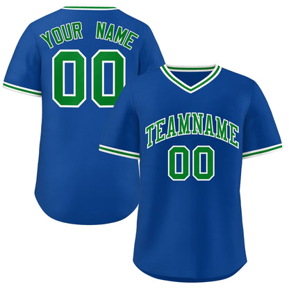 Custom Royal Green Classic Style Authentic Pullover Baseball Jersey