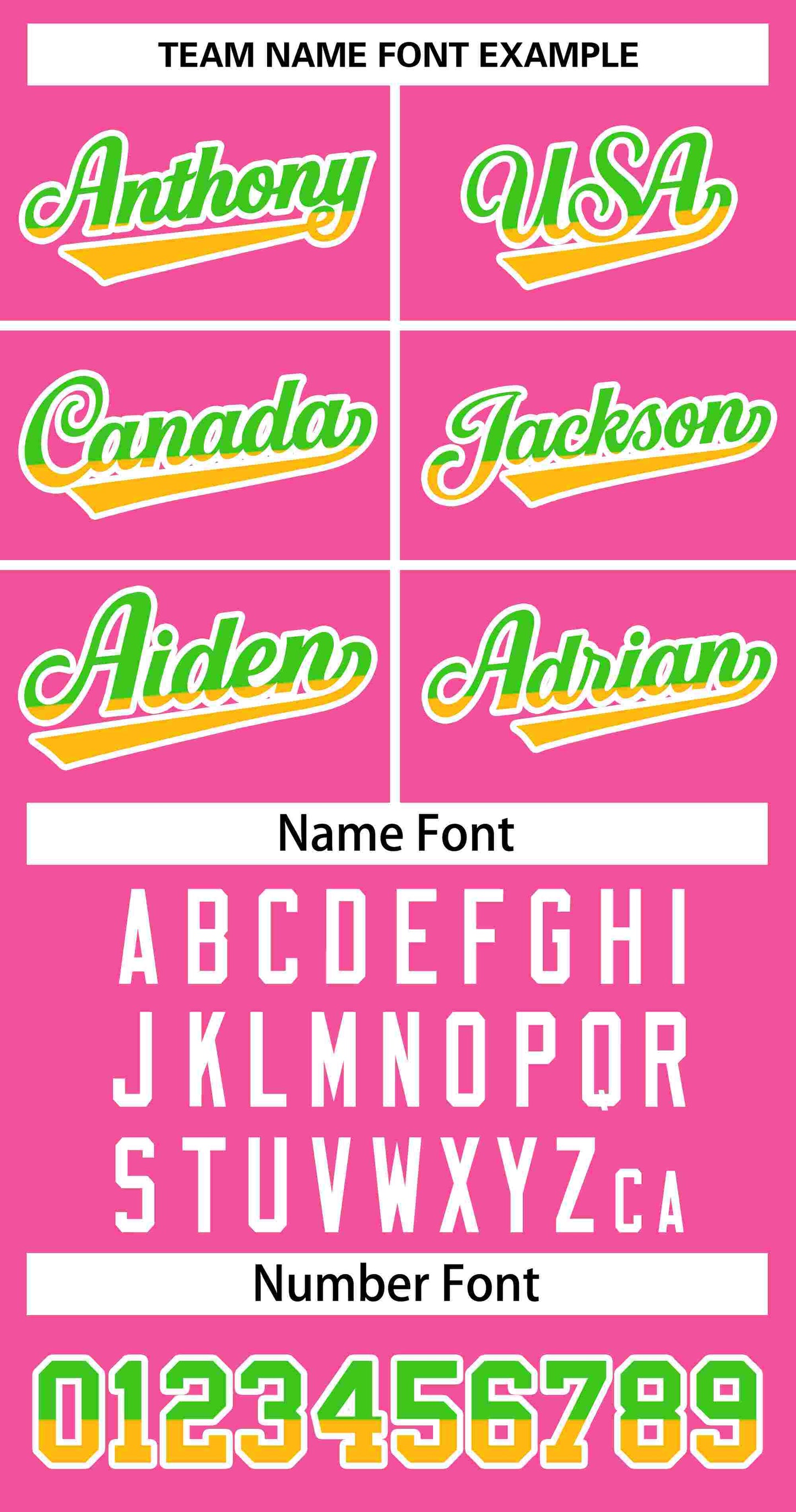 Custom PinK Neon Green Gold-White Stripe Font Gradient Fashion Authentic Baseball Jersey