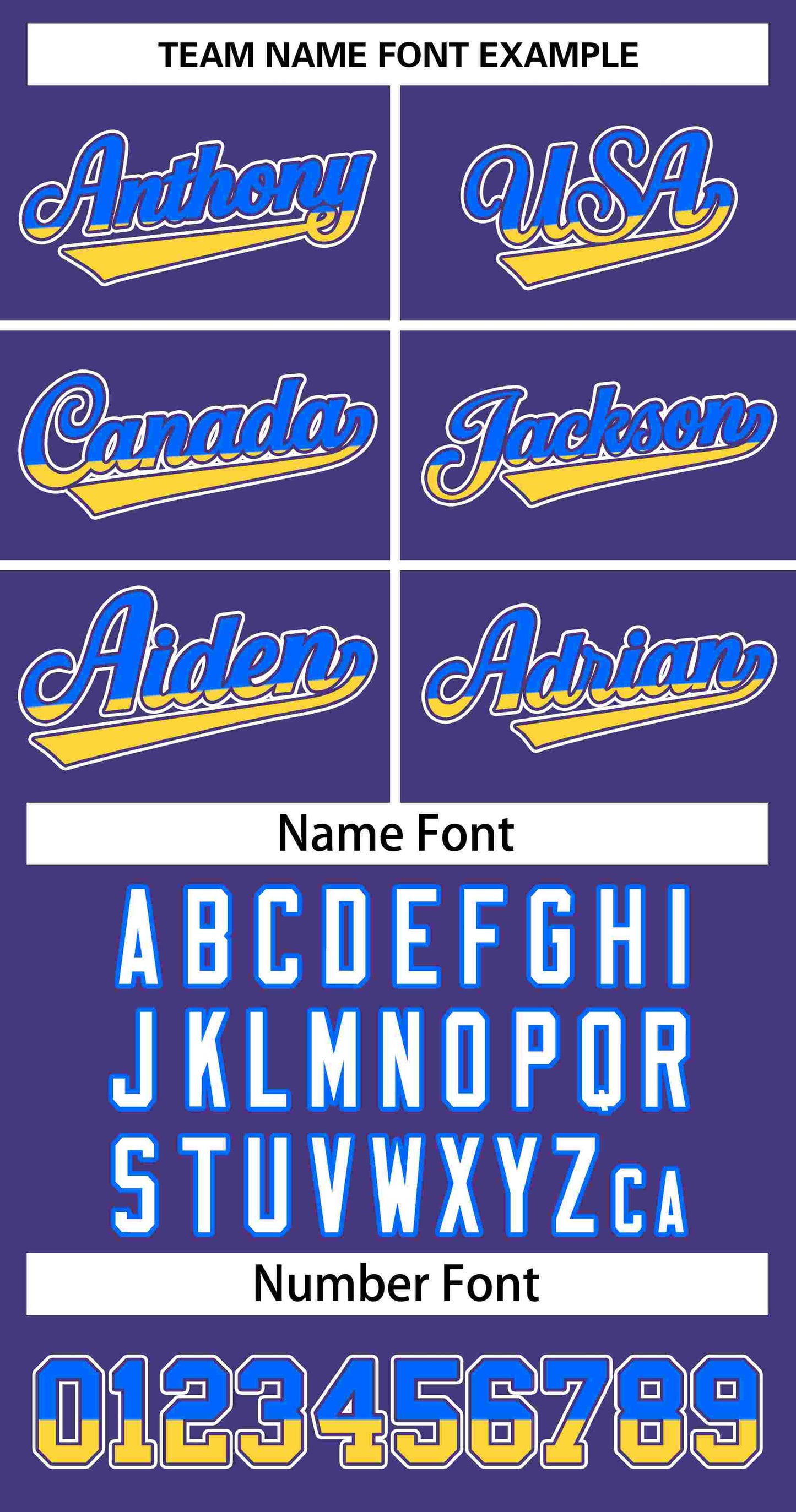 Custom Purple Blue Yellow-Purple Stripe Font Gradient Fashion Authentic Baseball Jersey