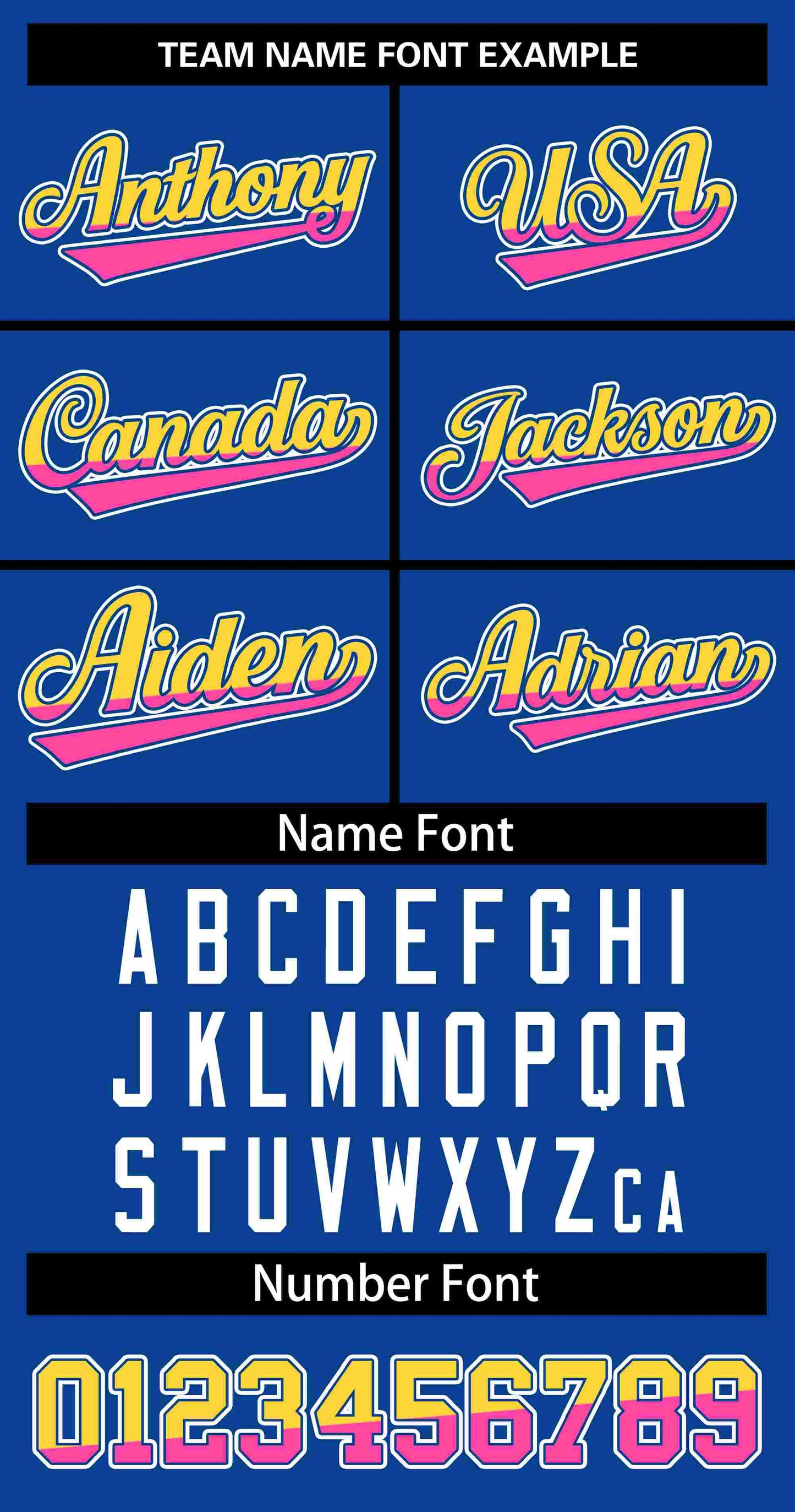 Custom Royal Gold Pink-Royal Stripe Font Gradient Fashion Authentic Baseball Jersey