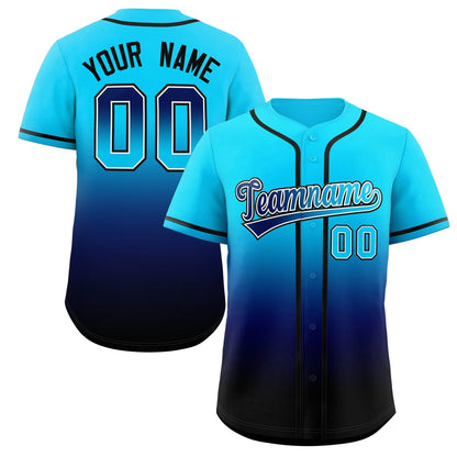 Custom Gradient Fashion Full Button Down Shirts Baseball Jersey