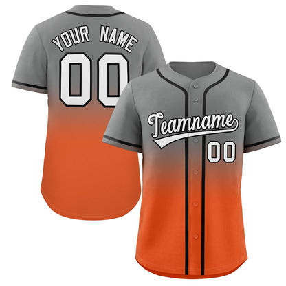 Custom Gradient Fashion Full Button Down Shirts Personalized Team Sport Baseball Jersey