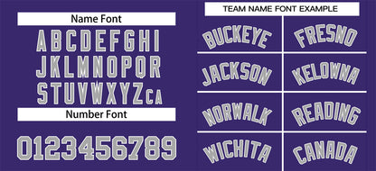 Custom Purple Gray-White Classic Style Authentic Baseball Jersey