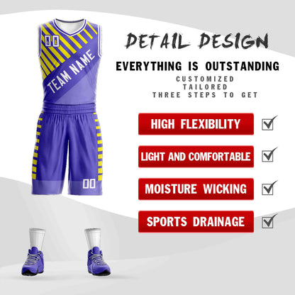 Custom Purple White Graffiti Pattern Sets Bar Element Basketball Jersey