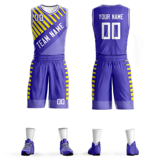 Custom Purple White Graffiti Pattern Sets Bar Element Basketball Jersey