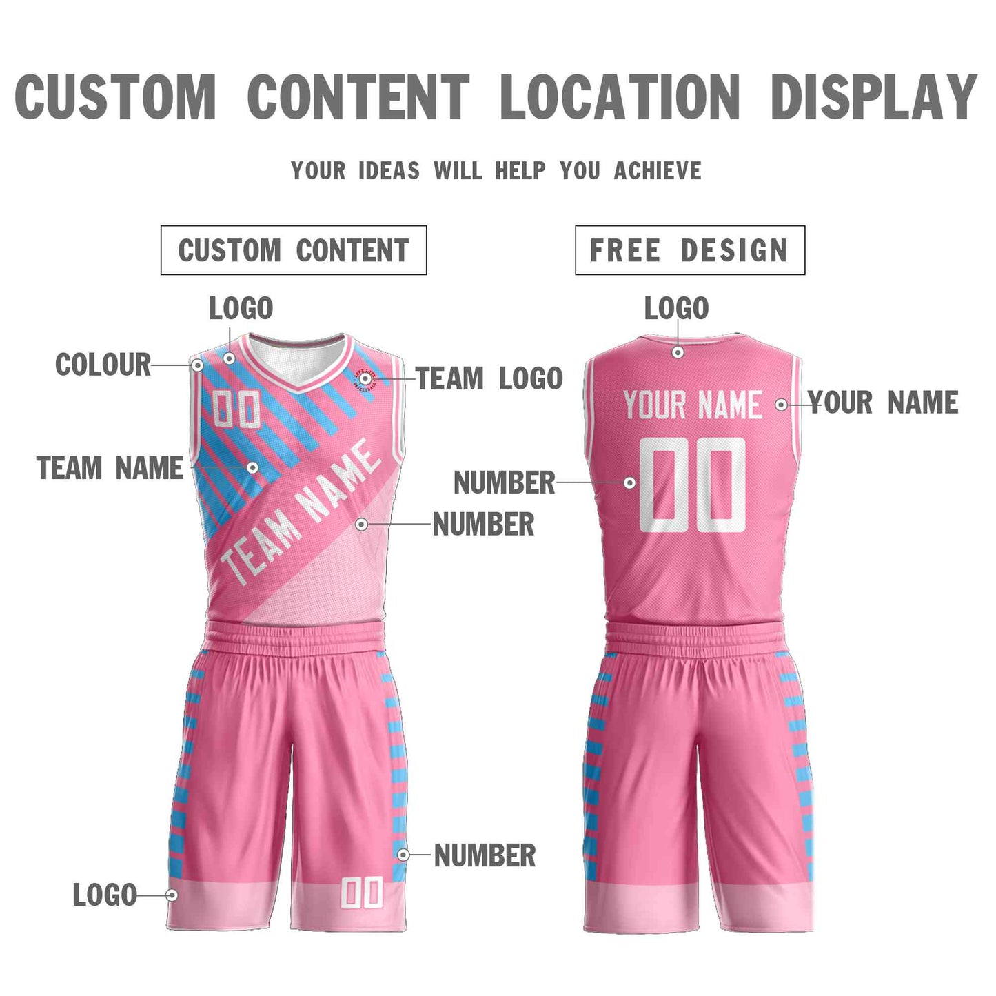 Custom Pink White Graffiti Pattern Sets Bar Element Basketball Jersey