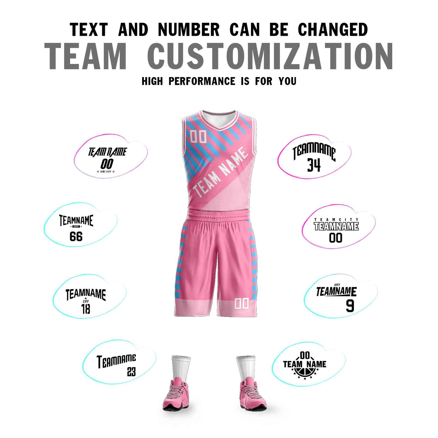 Custom Pink White Graffiti Pattern Sets Bar Element Basketball Jersey