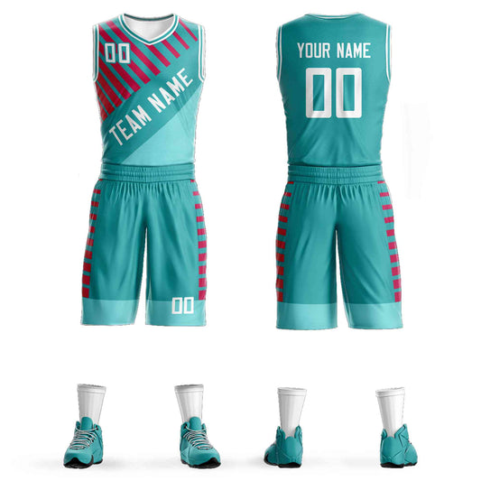 Custom Teal White Graffiti Pattern Sets Bar Element Basketball Jersey