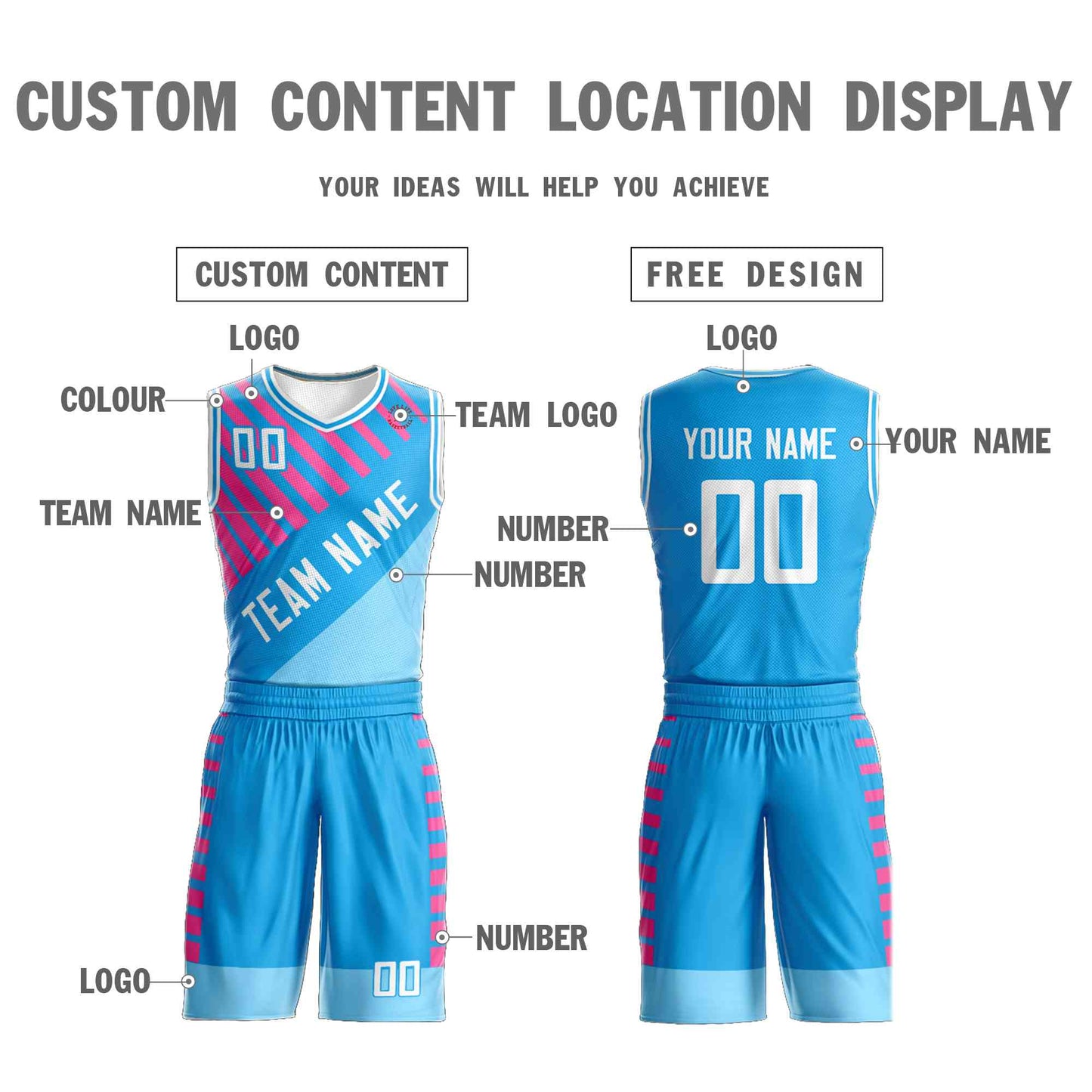 Custom Powder Blue White Graffiti Pattern Sets Bar Element Basketball Jersey