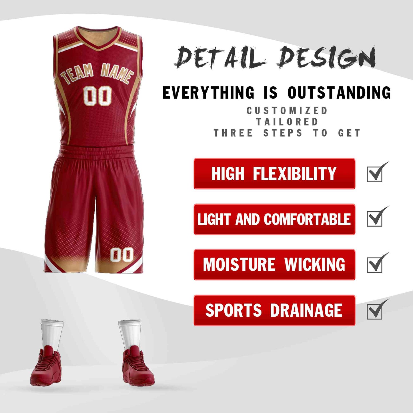 Custom Maroon Old Gold-White Graffiti Pattern Sets Points Element Basketball Jersey