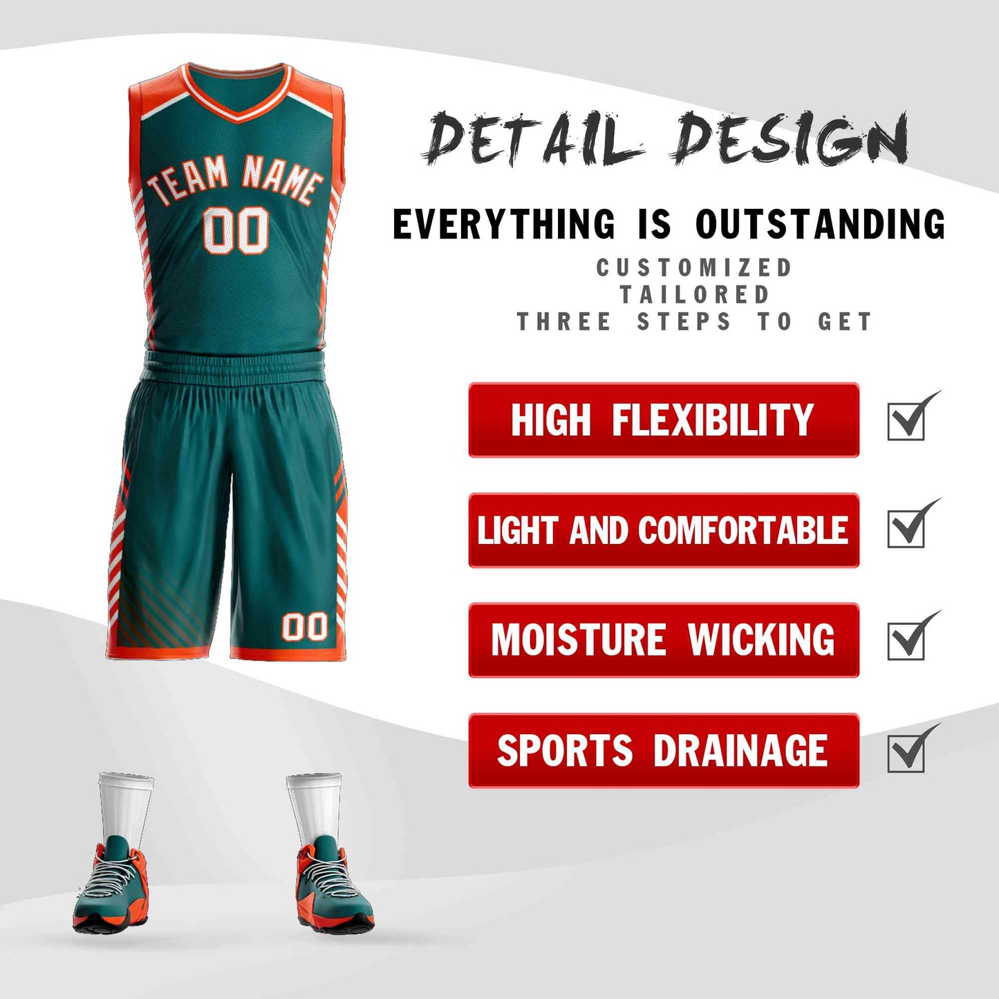 Custom Aqua White-Orange Graffiti Pattern Sets Bar Element Basketball Jersey