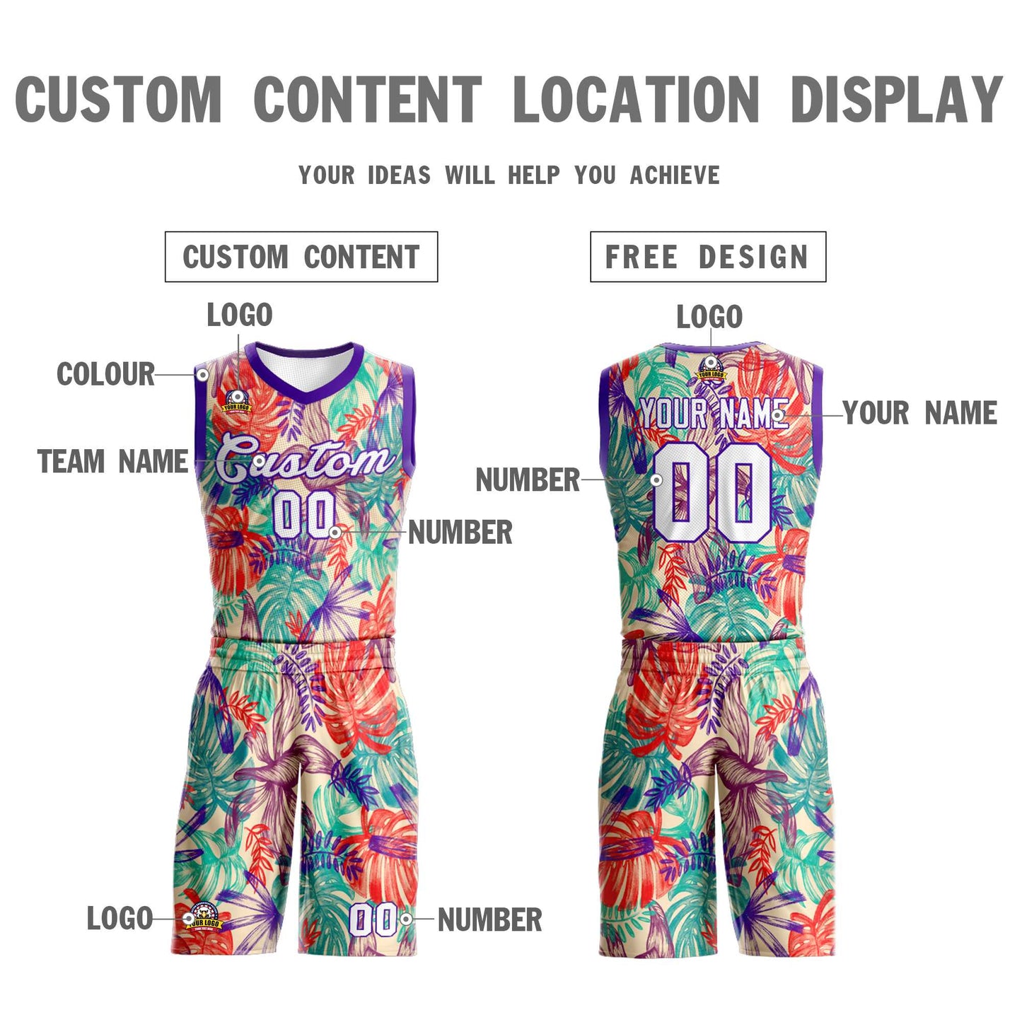 Custom Green White-Purple Graffiti Pattern Sets Mesh Basketball Jersey