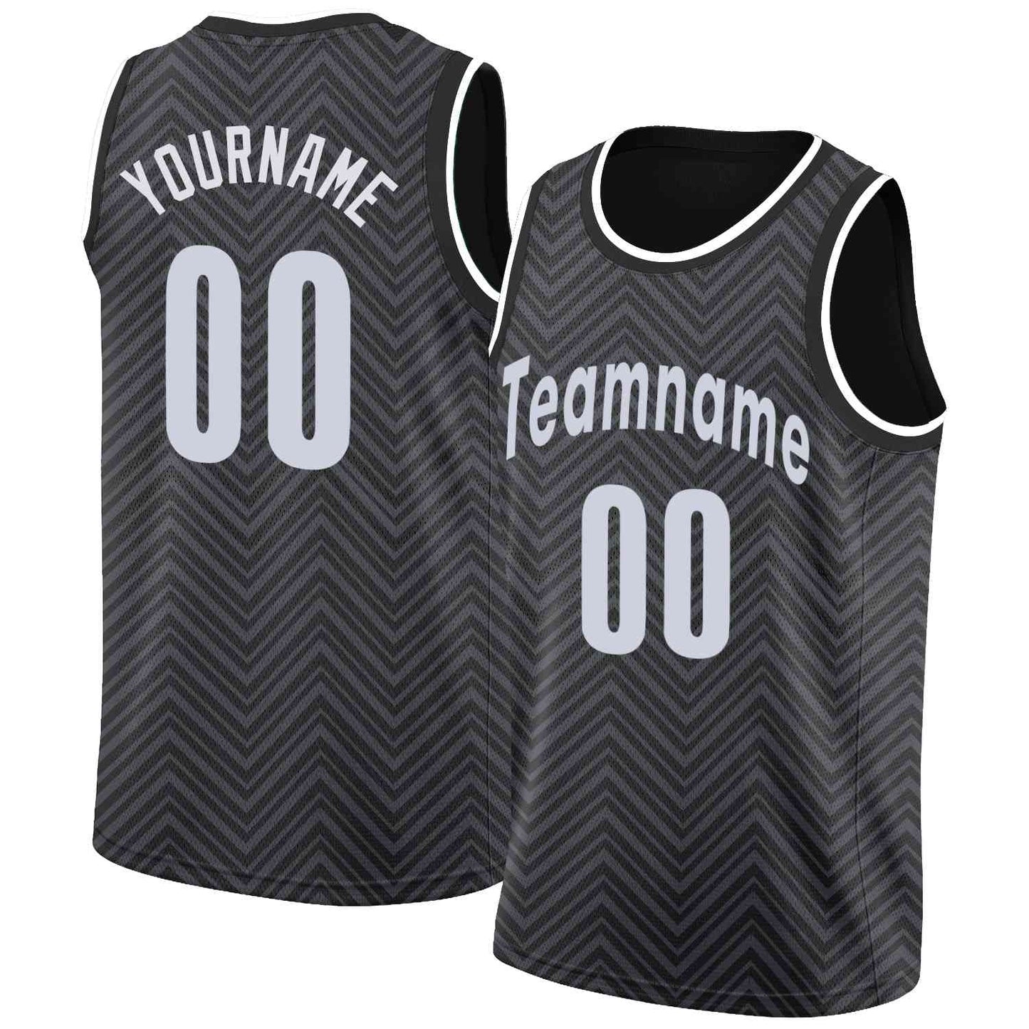 Custom  Black White Classic Tops Mesh Sport Basketball Jersey