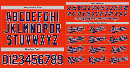 Custom Orange Royal-White Hook Classic Style Authentic Baseball Jersey