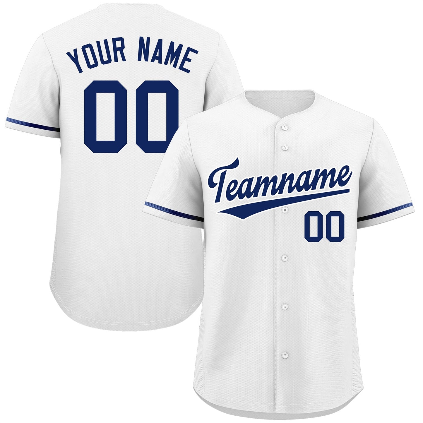 Custom White Royal Classic Style Authentic Baseball Jersey