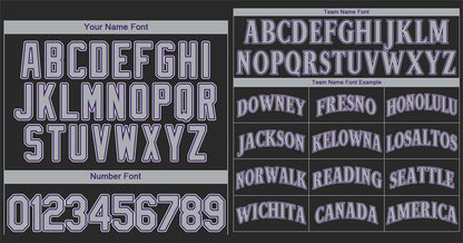 Custom Black Gray-Purple Classic Style Authentic Baseball Jersey