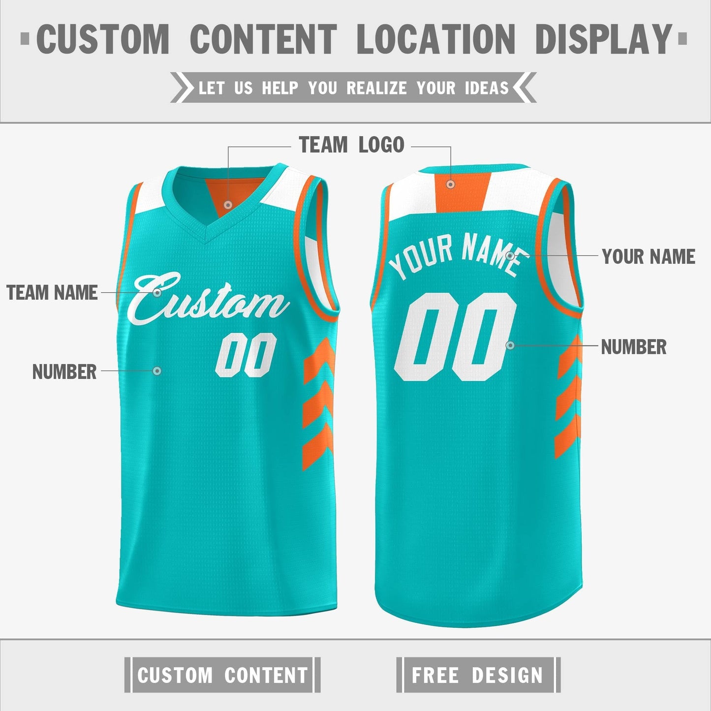 Custom Aqua White Reversible Double Side Tops Basketball Jersey