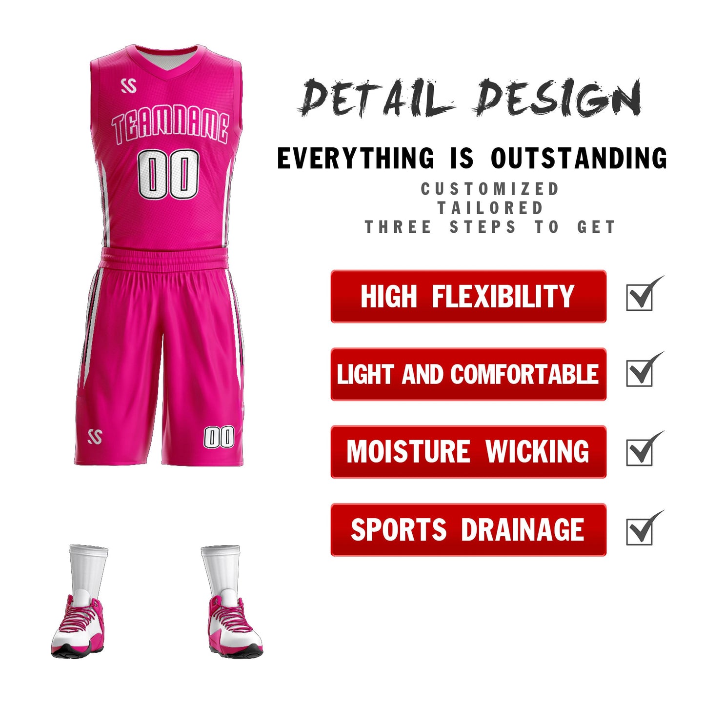 Custom Basketball Jersey Reversible Sets Athletic Team Uniform for Men/Youth