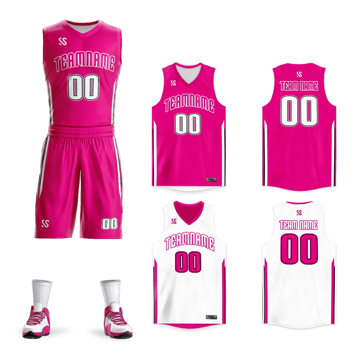 Custom Basketball Jersey Reversible Sets Athletic Team Uniform for Men/Youth