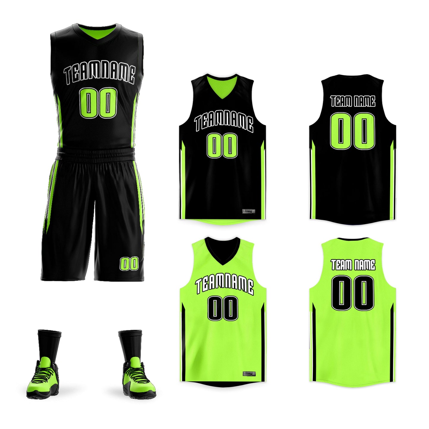 Custom Basketball Jersey Reversible Sets Athletic Team Uniform for Men/Youth