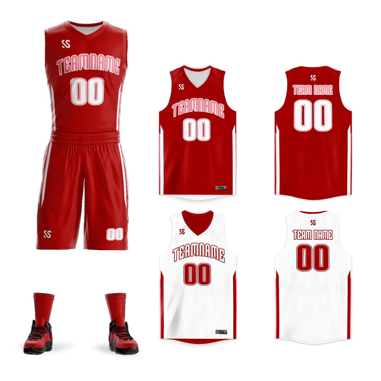 Custom Basketball Jersey Reversible Sets Athletic Team Uniform for Men/Youth