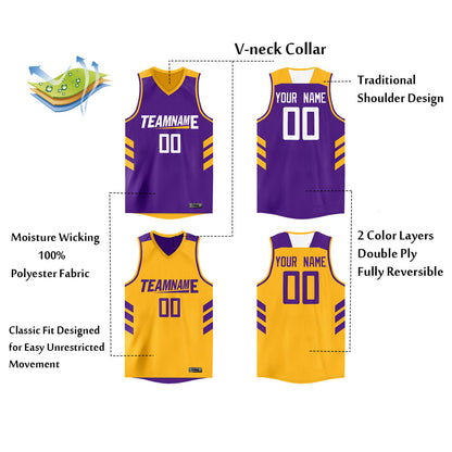 Custom Basketball Jersey Reversible Personalized Team Sports Uniform for Men/Youth